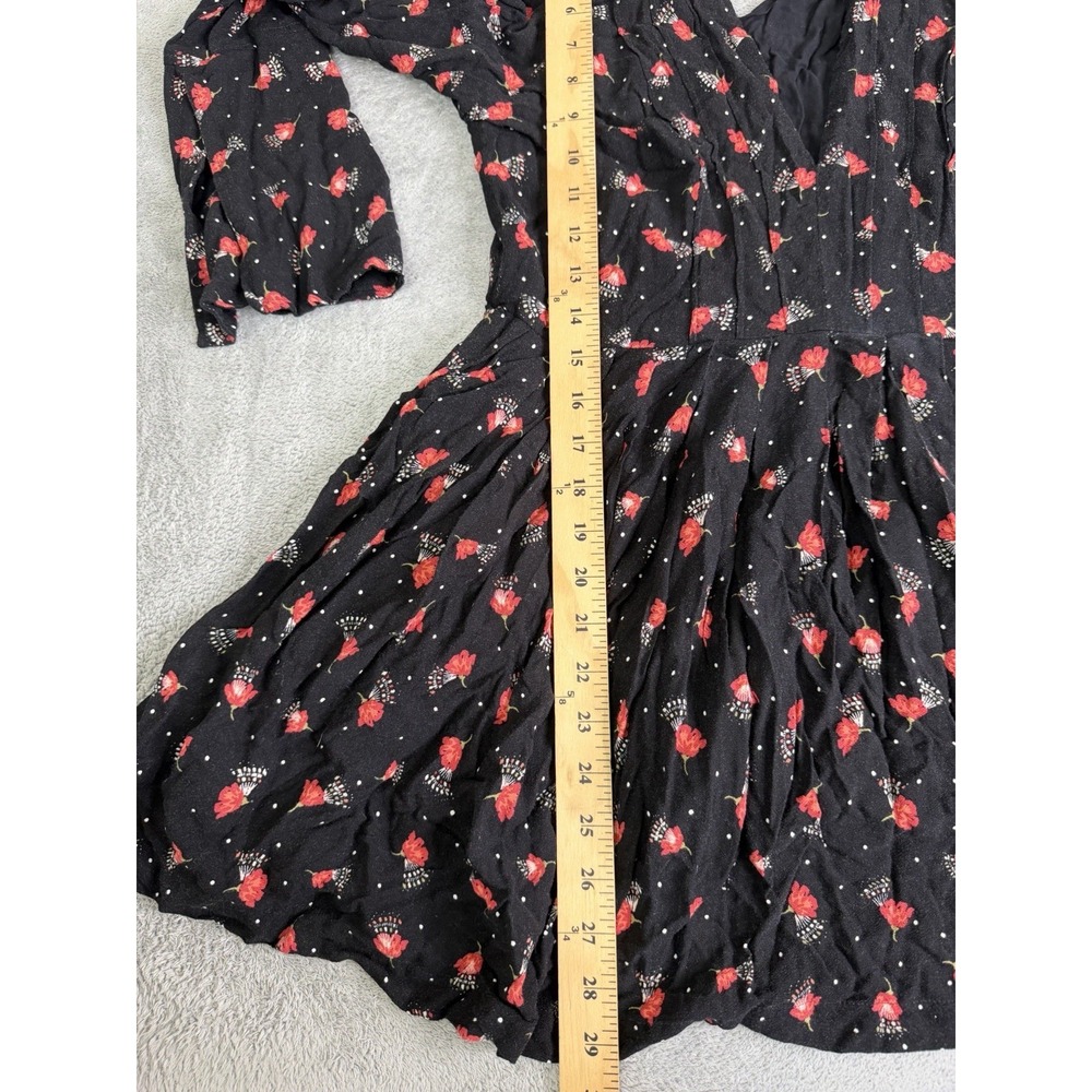 Free People Tegan Mini Dress Women's Size 6 Black - Picture 9 of 9